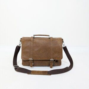 M&ampS Leather Messenger Bag Briefcase Tote Laptop Shoulder Crossbody